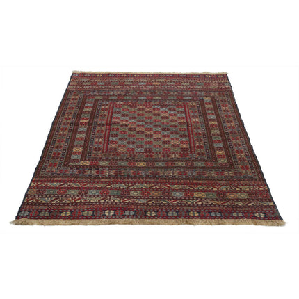 Maliki Kilim 4' 2" X 5' 11" Wool Hand-Woven Kilim 4' 2" X 5' 11" (127 X 180) / Multi / Multi