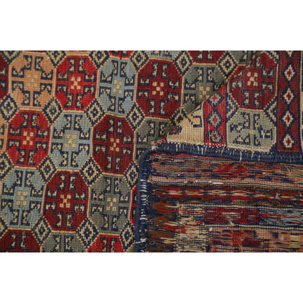 Maliki Kilim 4' 2" X 5' 11" Wool Hand-Woven Kilim 4' 2" X 5' 11" (127 X 180) / Multi / Multi