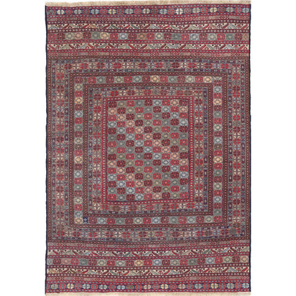 Maliki Kilim Hand-Woven Wool Kilim IVA0024120 - Natalia Rugs