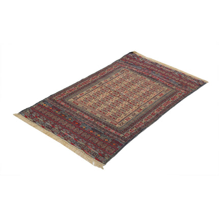 Maliki Kilim 2' 8" X 4' 5" Wool Hand-Woven Kilim 2' 8" X 4' 5" (81 X 135) / Multi / Multi