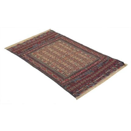 Maliki Kilim 2' 8" X 4' 5" Wool Hand-Woven Kilim 2' 8" X 4' 5" (81 X 135) / Multi / Multi