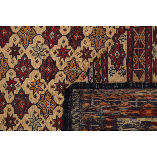 Maliki Kilim 4' 1" X 5' 10" Wool Hand-Woven Kilim 4' 1" X 5' 10" (124 X 178) / Multi / Multi