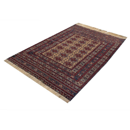 Maliki Kilim 4' 0" X 6' 2" Wool Hand-Woven Kilim 4' 0" X 6' 2" (122 X 188) / Multi / Multi