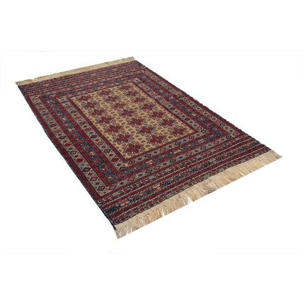 Maliki Kilim 4' 0" X 6' 2" Wool Hand-Woven Kilim 4' 0" X 6' 2" (122 X 188) / Multi / Multi