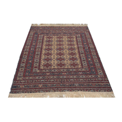 Maliki Kilim 4' 0" X 6' 2" Wool Hand-Woven Kilim 4' 0" X 6' 2" (122 X 188) / Multi / Multi