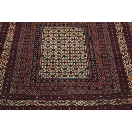 Maliki Kilim 4' 1" X 6' 3" Wool Hand-Woven Kilim 4' 1" X 6' 3" (124 X 191) / Multi / Multi