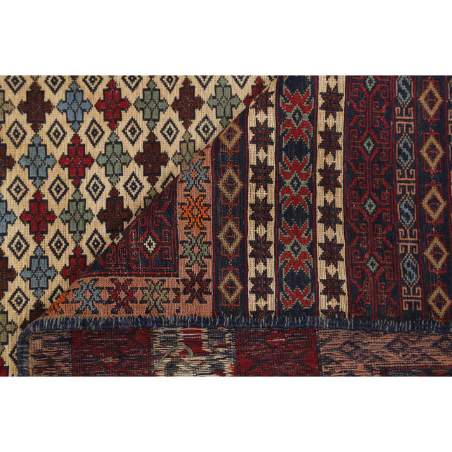 Maliki Kilim 4' 1" X 6' 3" Wool Hand-Woven Kilim 4' 1" X 6' 3" (124 X 191) / Multi / Multi