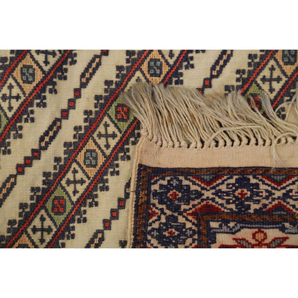 Maliki Kilim 4' 4" X 6' 0" Wool Hand-Woven Kilim 4' 4" X 6' 0" (132 X 183) / Multi / Multi