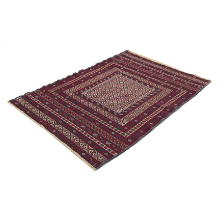 Maliki Kilim 3' 11" X 5' 11" Wool Hand-Woven Kilim 3' 11" X 5' 11" (119 X 180) / Multi / Multi