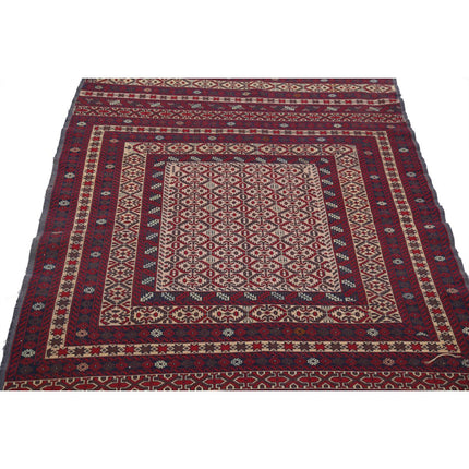 Maliki Kilim 3' 11" X 5' 11" Wool Hand-Woven Kilim 3' 11" X 5' 11" (119 X 180) / Multi / Multi