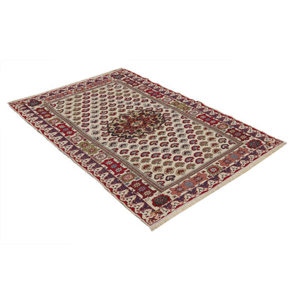 Maliki Kilim 4' 2" X 6' 1" Wool Hand-Woven Kilim 4' 2" X 6' 1" (127 X 185) / Multi / Multi