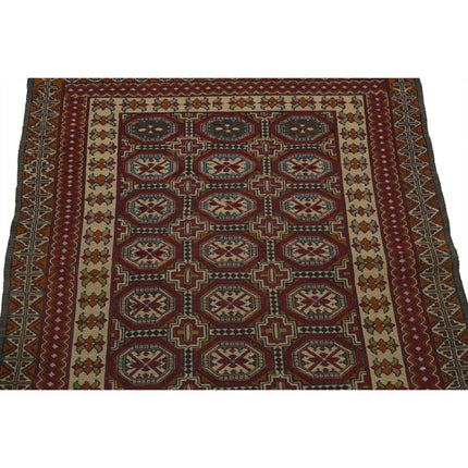 Maliki Kilim 2' 9" X 4' 1" Wool Hand-Woven Kilim 2' 9" X 4' 1" (84 X 124) / Multi / Multi