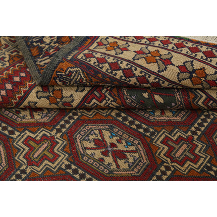 Maliki Kilim 2' 9" X 4' 1" Wool Hand-Woven Kilim 2' 9" X 4' 1" (84 X 124) / Multi / Multi