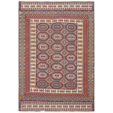 Maliki Kilim Hand-Woven Wool Kilim IVA0024140 - Natalia Rugs