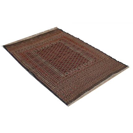 Maliki Kilim 3' 2" X 4' 5" Wool Hand-Woven Kilim 3' 2" X 4' 5" (97 X 135) / Multi / Multi