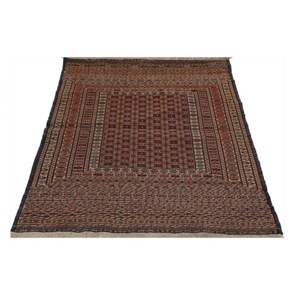 Maliki Kilim 3' 2" X 4' 5" Wool Hand-Woven Kilim 3' 2" X 4' 5" (97 X 135) / Multi / Multi