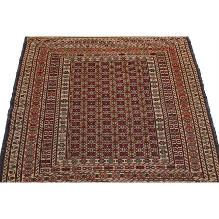 Maliki Kilim 3' 2" X 4' 5" Wool Hand-Woven Kilim 3' 2" X 4' 5" (97 X 135) / Multi / Multi