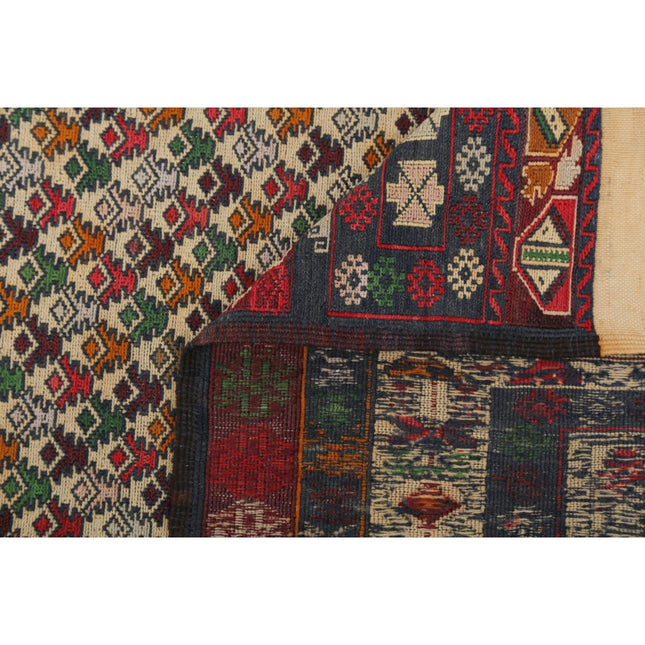 Maliki Kilim 2' 11" X 4' 2" Wool Hand-Woven Kilim 2' 11" X 4' 2" (89 X 127) / Multi / Multi