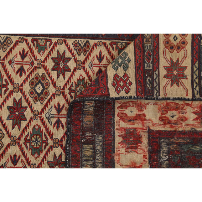 Maliki Kilim 2' 10" X 4' 2" Wool Hand-Woven Kilim 2' 10" X 4' 2" (86 X 127) / Multi / Multi