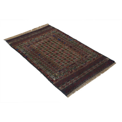 Maliki Kilim 2' 8" X 4' 8" Wool Hand-Woven Kilim 2' 8" X 4' 8" (81 X 142) / Multi / Multi