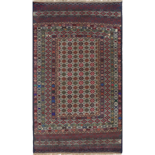 Maliki Kilim Hand-Woven Wool Kilim IVA0024149 - Natalia Rugs