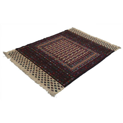 Maliki Kilim 4' 6" X 6' 3" Wool Hand-Woven Kilim 4' 6" X 6' 3" (137 X 191) / Multi / Multi