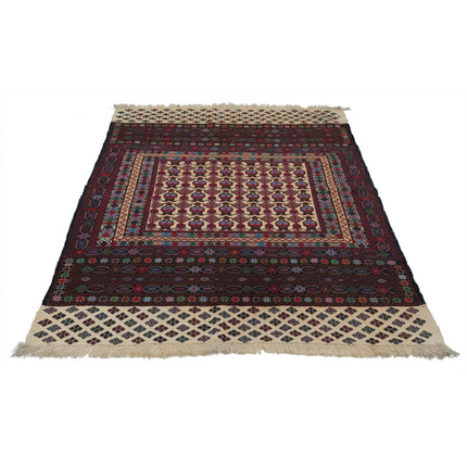 Maliki Kilim 4' 6" X 6' 3" Wool Hand-Woven Kilim 4' 6" X 6' 3" (137 X 191) / Multi / Multi