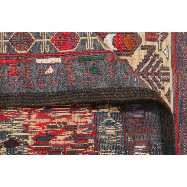 Maliki Kilim 4' 5" X 6' 1" Wool Hand-Woven Kilim 4' 5" X 6' 1" (135 X 185) / Multi / Multi