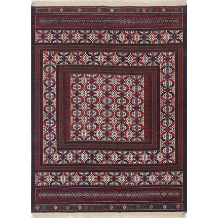 Maliki Kilim Hand-Woven Wool Kilim IVA0024259 - Natalia Rugs