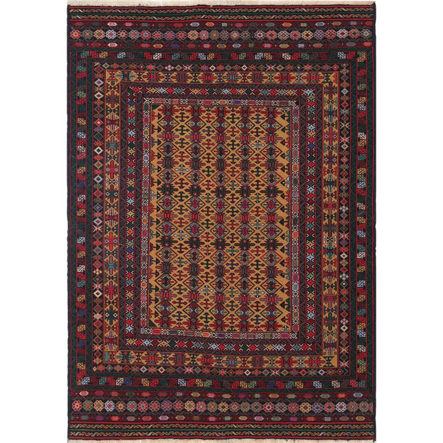 Maliki Kilim Hand-Woven Wool Kilim IVA0024261 - Natalia Rugs