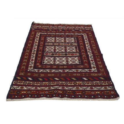 Maliki Kilim 3' 11" X 5' 10" Wool Hand-Woven Kilim 3' 11" X 5' 10" (119 X 178) / Multi / Multi