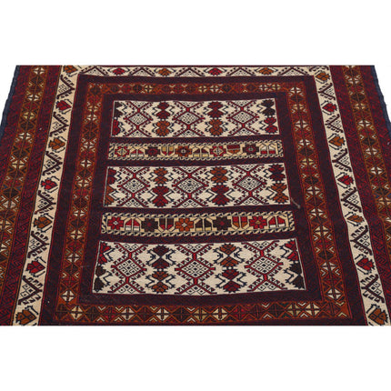 Maliki Kilim 3' 11" X 5' 10" Wool Hand-Woven Kilim 3' 11" X 5' 10" (119 X 178) / Multi / Multi