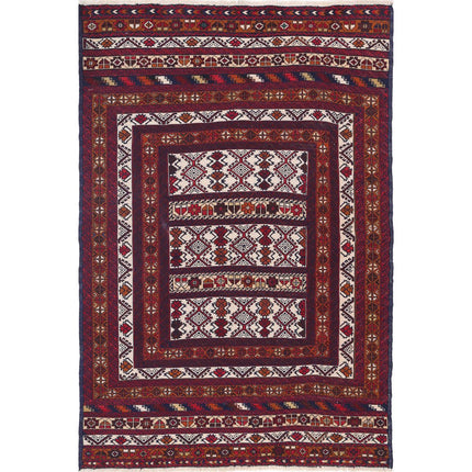 Maliki Kilim Hand-Woven Wool Kilim IVA0024262 - Natalia Rugs