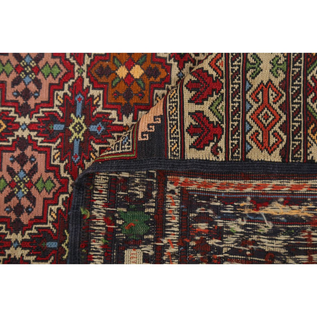 Maliki Kilim 3' 9" X 5' 7" Wool Hand-Woven Kilim 3' 9" X 5' 7" (114 X 170) / Multi / Multi