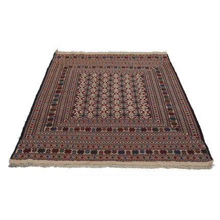 Maliki Kilim 4' 5" X 6' 0" Wool Hand-Woven Kilim 4' 5" X 6' 0" (135 X 183) / Multi / Multi