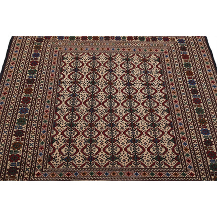 Maliki Kilim 4' 5" X 6' 0" Wool Hand-Woven Kilim 4' 5" X 6' 0" (135 X 183) / Multi / Multi