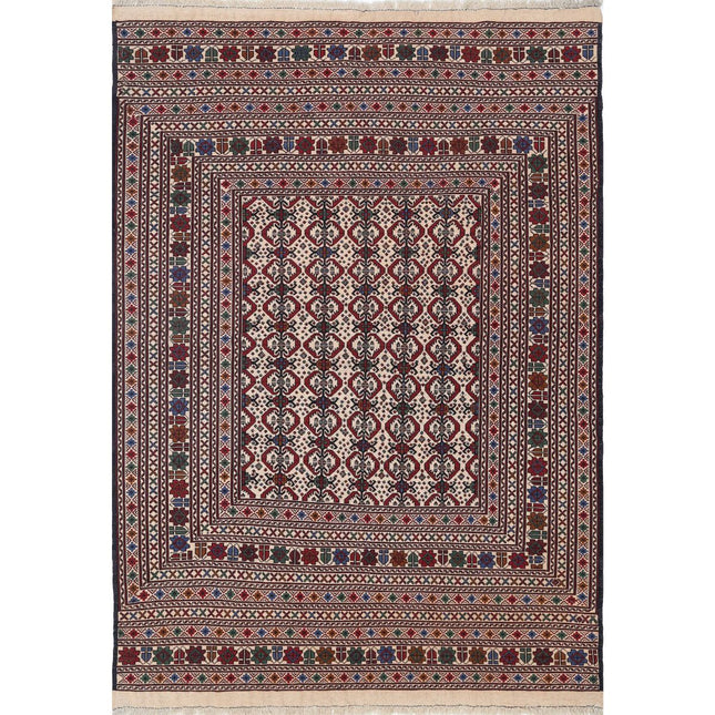 Maliki Kilim Hand-Woven Wool Kilim IVA0024266 - Natalia Rugs