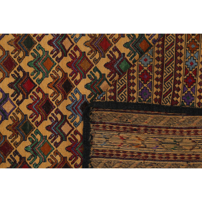 Maliki Kilim 4' 0" X 6' 2" Wool Hand-Woven Kilim 4' 0" X 6' 2" (122 X 188) / Multi / Multi