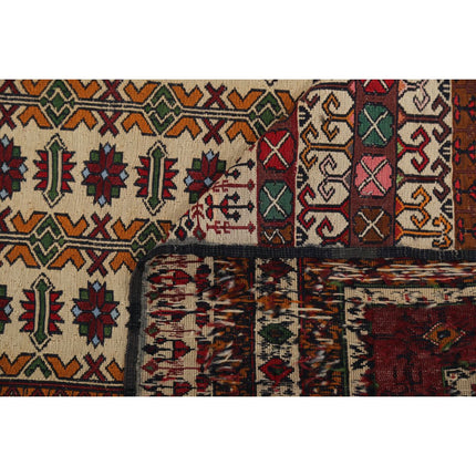 Maliki Kilim 4' 5" X 5' 4" Wool Hand-Woven Kilim 4' 5" X 5' 4" (135 X 163) / Multi / Multi