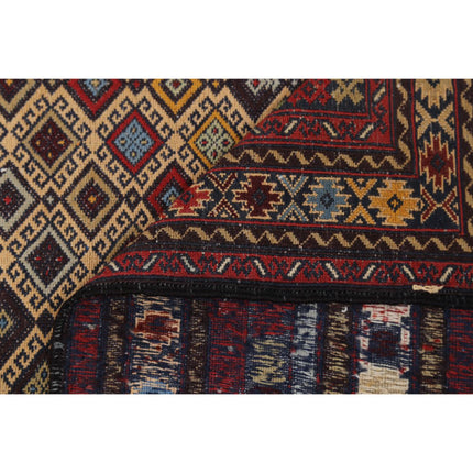 Maliki Kilim 3' 8" X 5' 7" Wool Hand-Woven Kilim 3' 8" X 5' 7" (112 X 170) / Multi / Multi