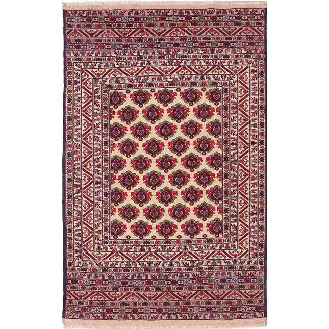 Maliki Kilim Hand-Woven Wool Kilim IVA0024272 - Natalia Rugs