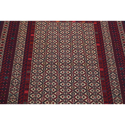 Maliki Kilim 3' 10" X 5' 11" Wool Hand-Woven Kilim 3' 10" X 5' 11" (117 X 180) / Multi / Multi