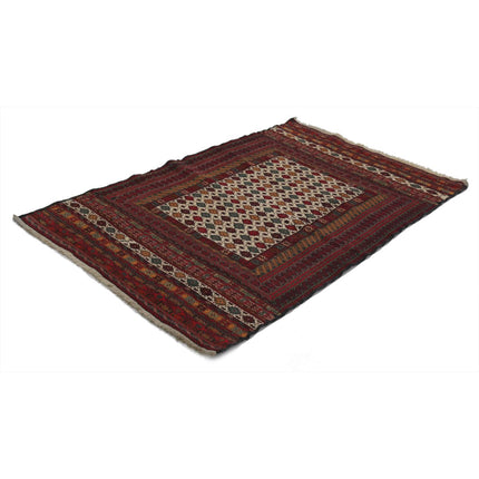 Maliki Kilim 4' 2" X 6' 2" Wool Hand-Woven Kilim 4' 2" X 6' 2" (127 X 188) / Multi / Multi