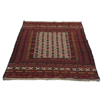 Maliki Kilim 4' 2" X 6' 2" Wool Hand-Woven Kilim 4' 2" X 6' 2" (127 X 188) / Multi / Multi