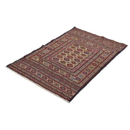 Maliki Kilim 3' 0" X 4' 6" Wool Hand-Woven Kilim 3' 0" X 4' 6" (91 X 137) / Multi / Multi