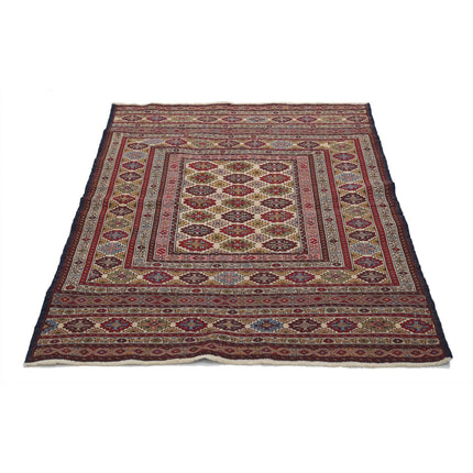 Maliki Kilim 3' 0" X 4' 6" Wool Hand-Woven Kilim 3' 0" X 4' 6" (91 X 137) / Multi / Multi