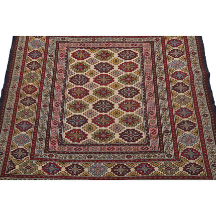 Maliki Kilim 3' 0" X 4' 6" Wool Hand-Woven Kilim 3' 0" X 4' 6" (91 X 137) / Multi / Multi