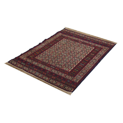 Maliki Kilim 3' 3" X 4' 4" Wool Hand-Woven Kilim 3' 3" X 4' 4" (99 X 132) / Multi / Multi