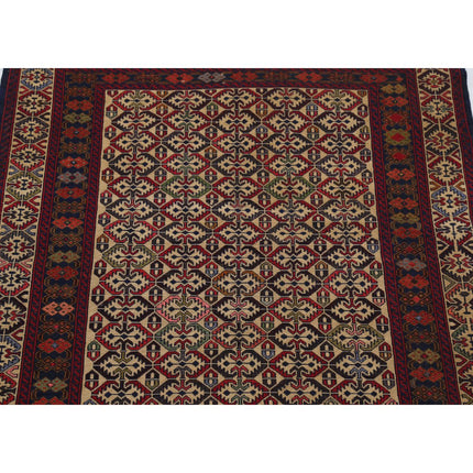 Maliki Kilim 3' 3" X 4' 4" Wool Hand-Woven Kilim 3' 3" X 4' 4" (99 X 132) / Multi / Multi