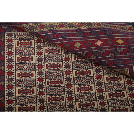 Maliki Kilim 3' 1" X 4' 7" Wool Hand-Woven Kilim 3' 1" X 4' 7" (94 X 140) / Multi / Multi